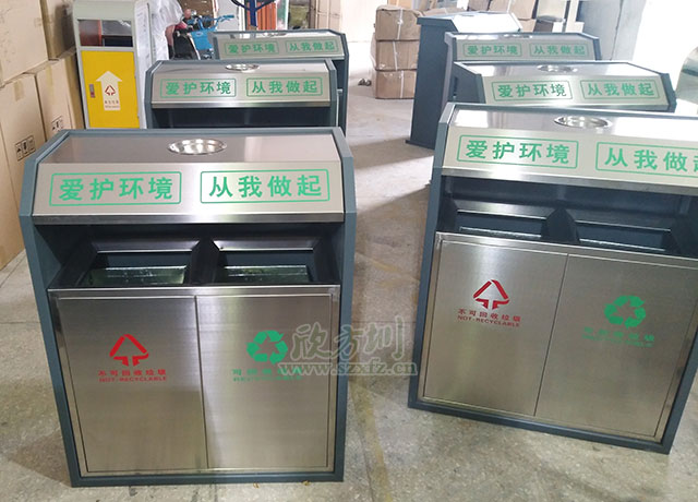 賀州小區物業(yè)垃圾桶 舊貌換新顏