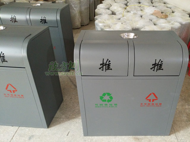 海南戶(hù)外不銹鋼環(huán)保分類(lèi)垃圾桶304噴塑防護升級