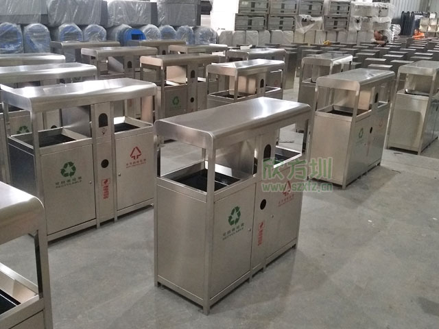 不銹鋼室內分類(lèi)環(huán)保垃圾桶四川廣安物業(yè)就用它