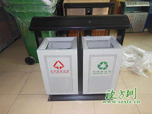 貴陽(yáng)物業(yè)戶(hù)外鋼板沖孔垃圾桶，客戶(hù)的二次選擇。