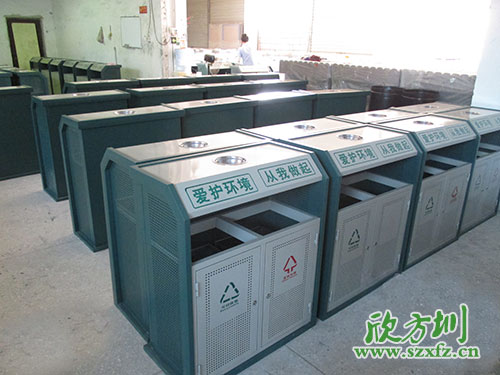 湖北宜都訂購大批鋼板分類(lèi)垃圾桶