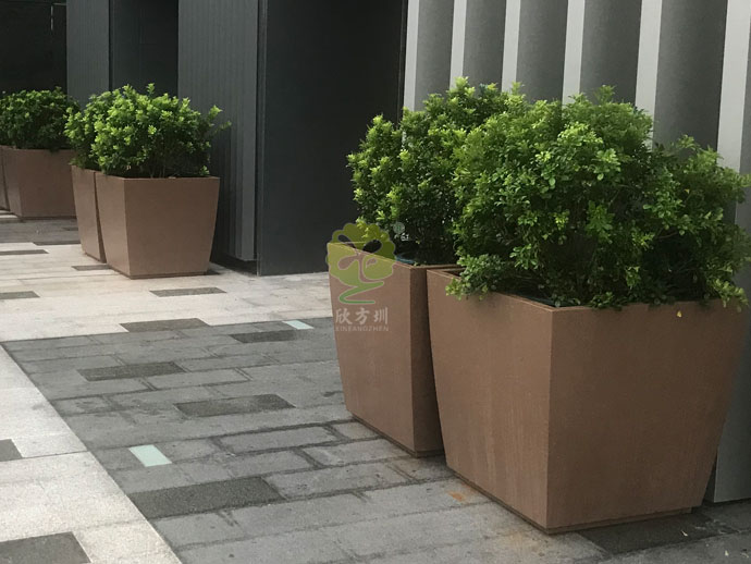 方形金屬烤漆花盆-冷軋板噴塑戶(hù)外景觀(guān)花盆