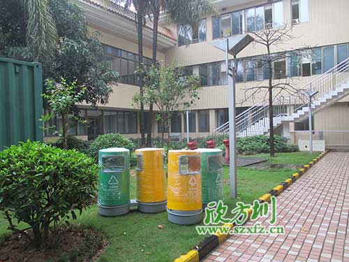 韶關(guān)物業(yè)分類(lèi)玻璃鋼垃圾桶，提升社區好環(huán)境。