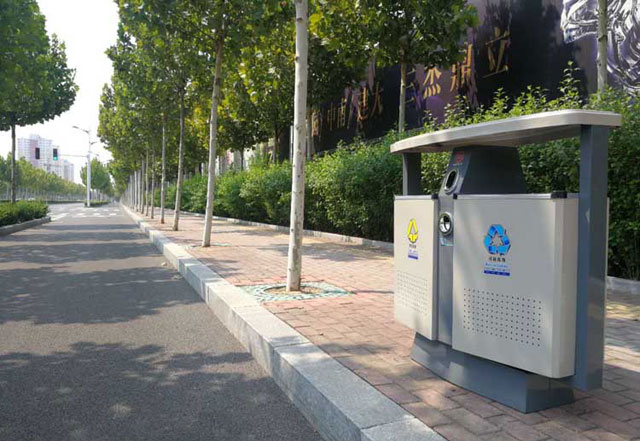 戶(hù)外烤漆垃圾桶成山東濱州創(chuàng )建全國文明城市必備