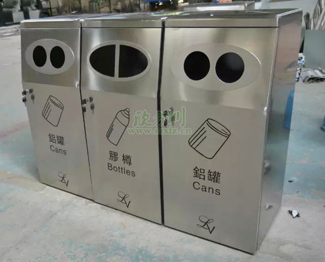 三分類(lèi)不銹鋼垃圾桶云南麗江購物廣場(chǎng)采購