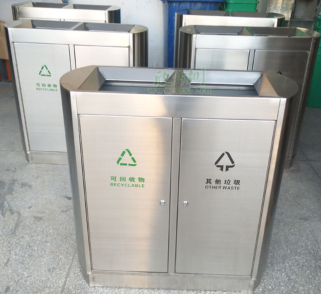 不銹鋼室內分類(lèi)環(huán)保垃圾桶生產(chǎn)圖