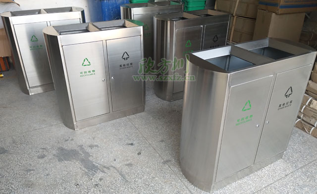 不銹鋼室內分類(lèi)環(huán)保垃圾桶生產(chǎn)圖