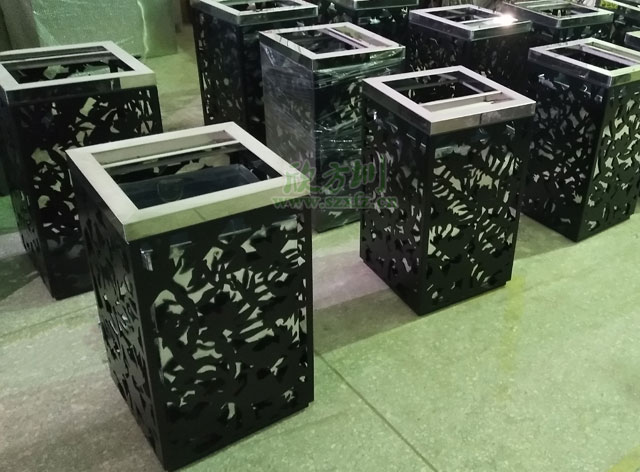戶(hù)外鏤空環(huán)衛垃圾桶河南鄭州航空港區定制