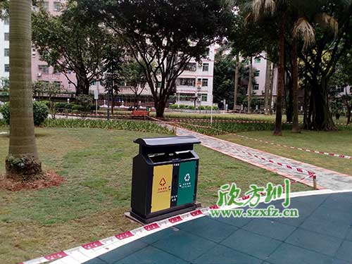 韶關(guān)機關(guān)鋼制垃圾桶，欣方圳量身定做